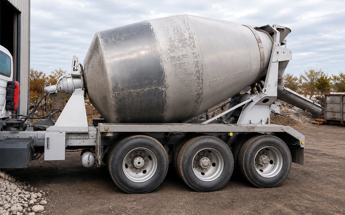 Mixer en estado de ingreso, acero gris sin pintar